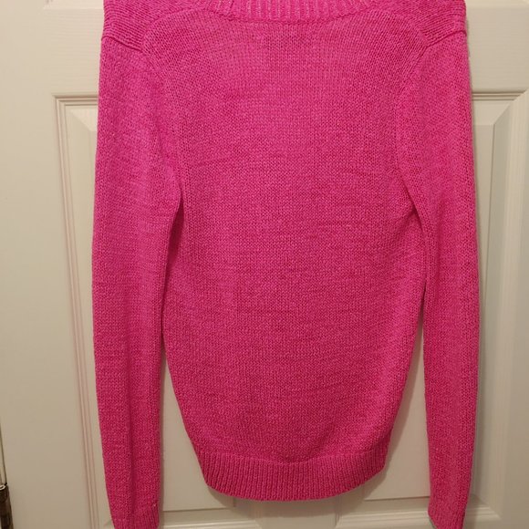 Ann Taylor Loft Hot Pink Women's Cardigan Small - Picture 3 of 3